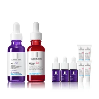 【理膚寶水】獨家限定★MELA B3 淡斑淨亮精華 30ml+A醇緊緻抗痕精華 30ml 買60送50抗老黃金組