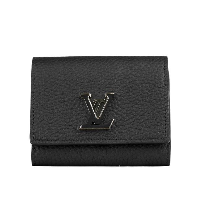 LV LOUIS VUITTON路易威登 M12149 Capucines 牛皮二折拉鍊零錢袋短夾 _