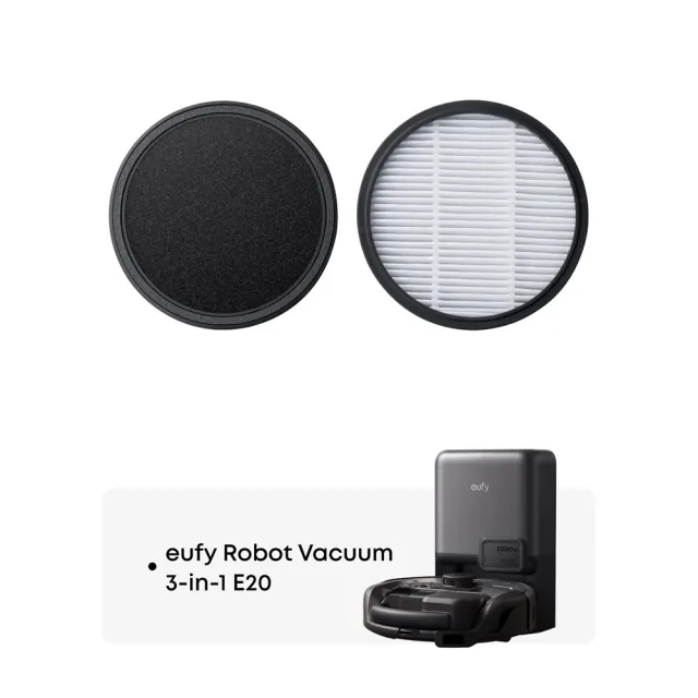 【eufy】E20 三合一掃地機器人-高性能濾網+過濾海綿(吸塵器/掃地機器人)
