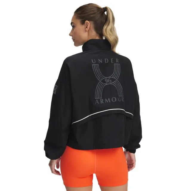 【UNDER ARMOUR】UA 女 RUN 96 Storm 防風外套_1389567-001(黑色)