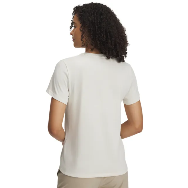 【UNDER ARMOUR】UA 女 HWT BRANDED CORE 短袖T-Shirt_1389745-279(米白色)