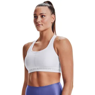 【UNDER ARMOUR】UA官方直營 女 Crossback 中衝擊運動內衣_1361034-100(白色)