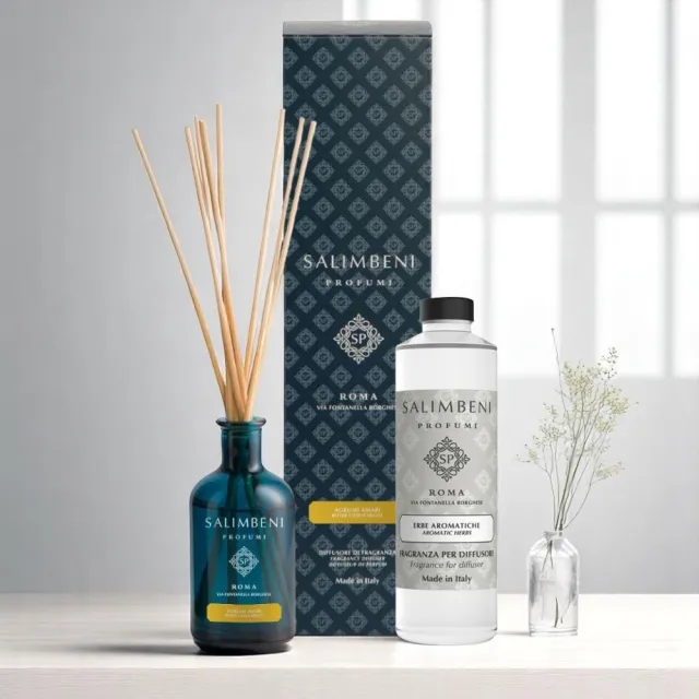 【SALIMBENI 薩林貝尼】經典系列 擴香禮盒補充液組(100ml+250ml 多款香味任選 擴香瓶 禮物 )