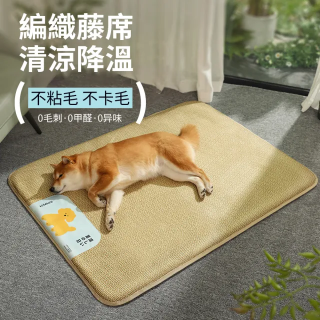 【Petfun】寵物涼墊 貓狗夏季降溫墊 透氣防抓寵物床墊 大尺寸涼感睡墊 貓咪狗狗涼席 75X60cm