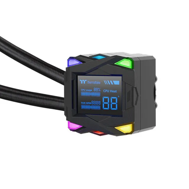【Thermaltake 曜越】LA240-S ARGB Sync一體式水冷散熱器 2500RPM 段碼液晶顯示器(CL-W461-PL12SW-A)