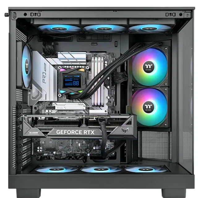 【Thermaltake 曜越】LA240-S ARGB Sync一體式水冷散熱器 2500RPM 段碼液晶顯示器(CL-W461-PL12SW-A)