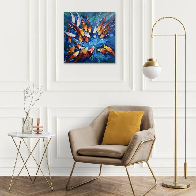 【御畫房】當代國家級展覽畫家 抽象系列手繪油畫80×80cm(DB-204)