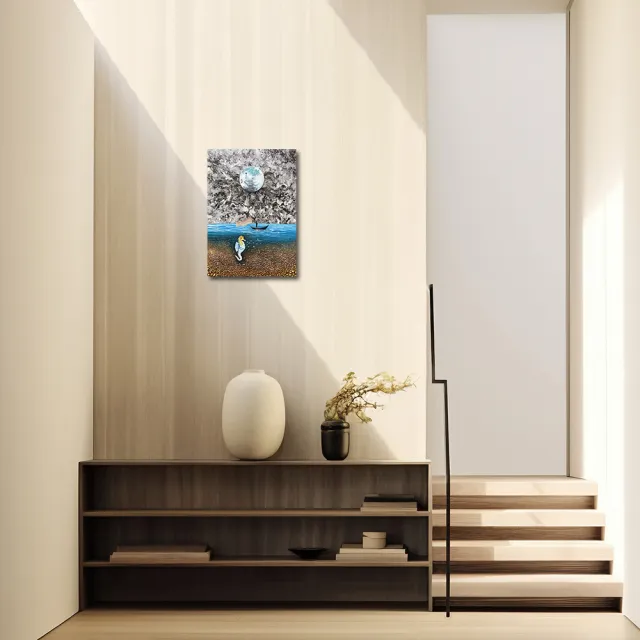 【御畫房】當代國家級展覽畫家 抽象系列手繪油畫70×100cm(DB-192)