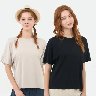 【GIORDANO 佐丹奴】女裝 圓領落肩短袖上衣(多色任選)