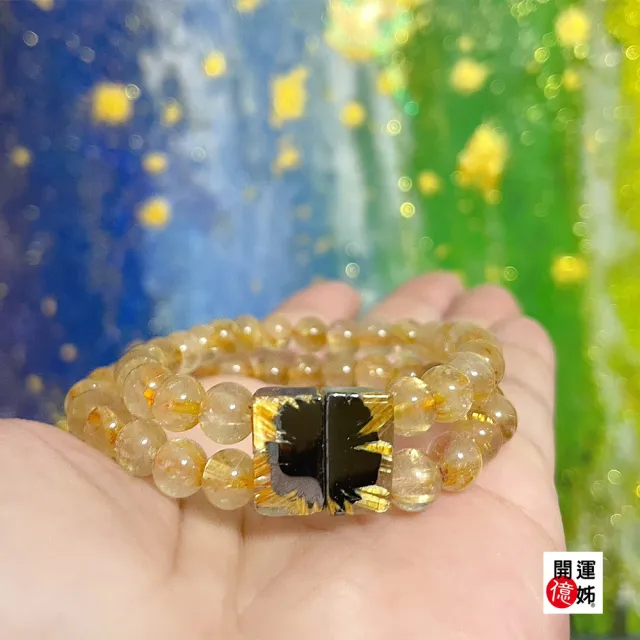 【開運億姊】頂級鈦晶花水晶手鍊手排-同金草莓超七能量/招財/開運/擋煞/防小人/貴人運旺