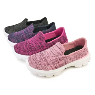 【Pretty】女 懶人鞋 健走鞋 休閒鞋 直套式 微寬楦 輕量 減壓避震(5色)