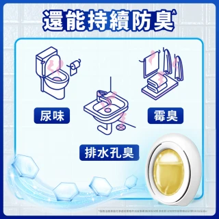 【風倍清】浴廁用防霉防臭劑/芳香劑4入組(2入裝X2-柔和花香/清新柑橘 任選)
