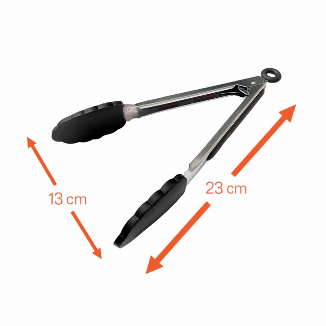 【MEYER 美亞】不沾鍋專用耐熱矽膠料理夾23cm(黑)