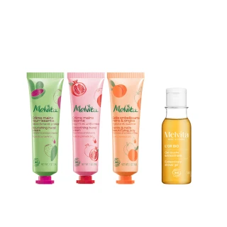 【Melvita 蜜葳特】果漾繽紛手霜自選3件組(杏桃亮澤/仙人掌滋養/紅石榴豐潤30ml任選3件)