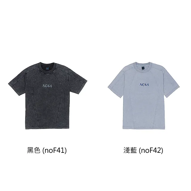 【NCAA】NCAA 短袖上衣 拼接設計 中性T恤 75251001