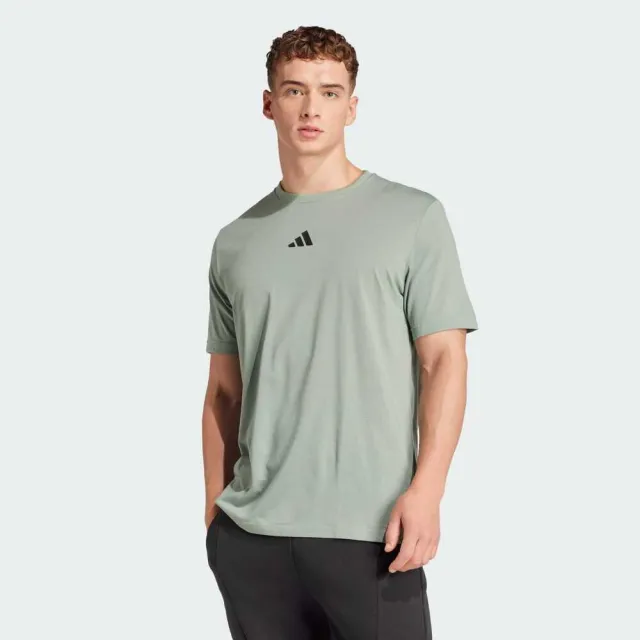 【adidas 愛迪達】M Str G T 男 T恤 運動上衣 休閒短袖 綠 亞版(JD8234)