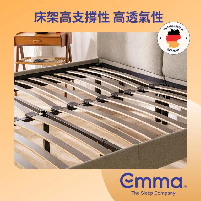 【德國Emma】北歐風床架 標準雙人153*188cm 深灰色款(德國工藝設計 舒適睡眠體驗)