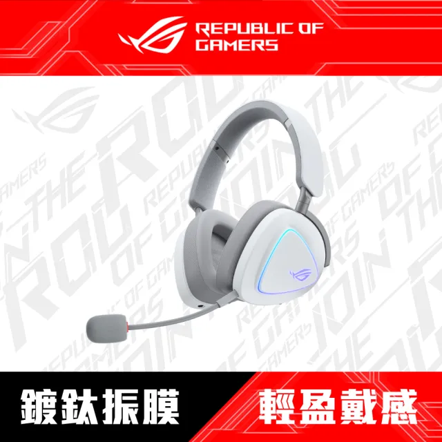 【ASUS 華碩】ROG Delta II 三模 RGB 無線電競耳機(白)