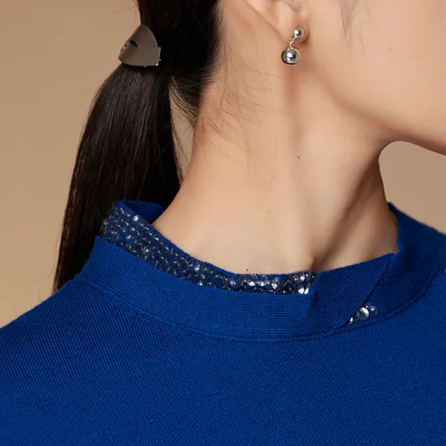【giordano ladies】領口珠片設計針織上衣(02353558)