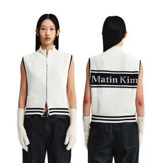 【MATIN KIM】官方旗艦 條紋針織背心(象牙白)