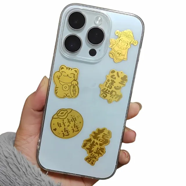 【Penny珮妮】含金招財手機貼 多款可選(生日禮物 交換禮物 畢業禮物 聖誕禮物 新年 尾牙)