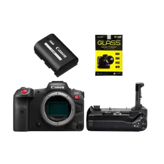 【Canon】EOS R5 C BODY+DK鋼化貼+SunLight BG-R10電池把手+LP-E6P 原廠電池(公司貨)