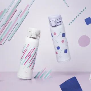 【ZOJIRUSHI 象印 買1送1】印花不鏽鋼保溫杯480ml+480ml(SM-SK48EMB+SM-SK48EMB