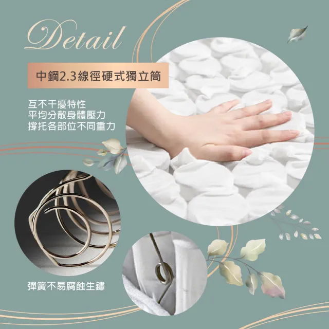 【藤原傢俬】舒柔雲朵乳膠獨立筒床墊6尺雙人加大(買就送床包含枕套)