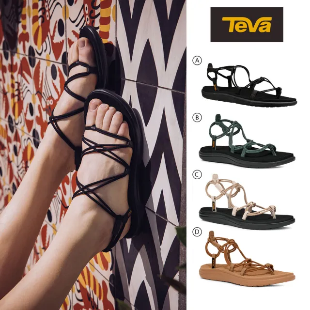 【TEVA】女涼鞋 羅馬織帶涼鞋/夾腳涼鞋 Voya Infinity 原廠(多款任選)