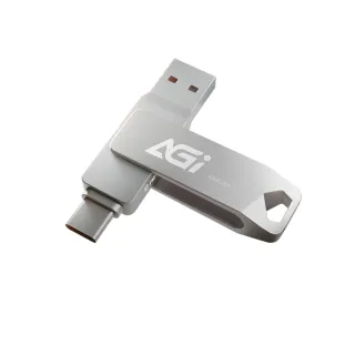 【AGI】UE138A 32GB OTG金屬雙頭隨身碟(USB 3.2｜Type-C & Type-A｜高速讀寫｜手機/筆電適用)