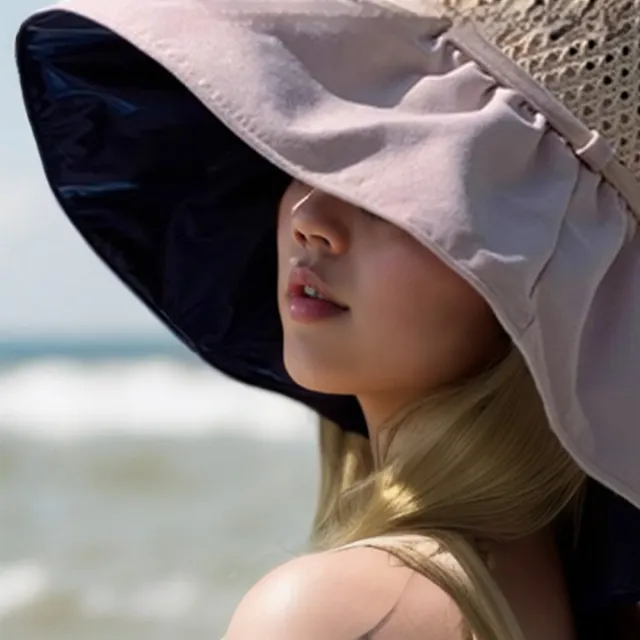 【LEESA】多功能防曬帽\帽子\圓頂帽\草編帽\大簷帽\漁夫帽\防曬帽\遮陽帽\彎簷帽\折疊防曬帽\防