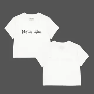 【MATIN KIM】官方旗艦 首爾LOGO短版T恤 女款 女上衣(白色)