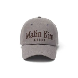 【MATIN KIM】官方旗艦 復古首爾LOGO棒球帽 刺繡 運動帽 中性(灰色)