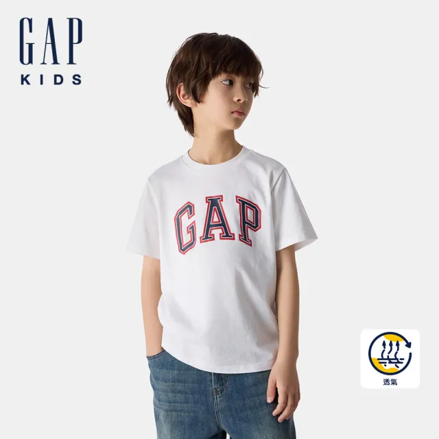 【GAP】兒童裝 Logo純棉刺繡印花圓領短袖T恤-多款任選(759433&759431&687260&736152)