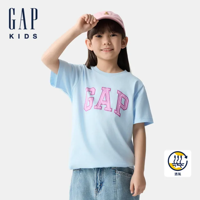 【GAP】兒童裝 Logo純棉刺繡印花圓領短袖T恤-多款任選(759433&759431&687260&736152)