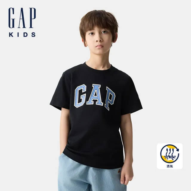 【GAP】兒童裝 Logo純棉刺繡印花圓領短袖T恤-多款任選(759433&759431&687260&736152)