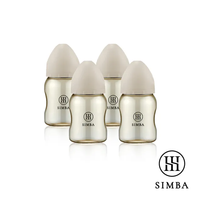 【Simba 小獅王辛巴官方直營】新生適用-蘊蜜鉑金PPSU寬口防脹氣奶瓶4支組(200ml)