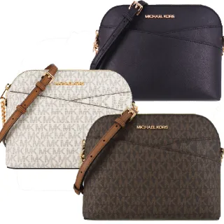【Michael Kors】JET SET TRAVEL系列 防刮拚色皮革 金字 貝殼 斜背包 MK貝殼包(多色任選)