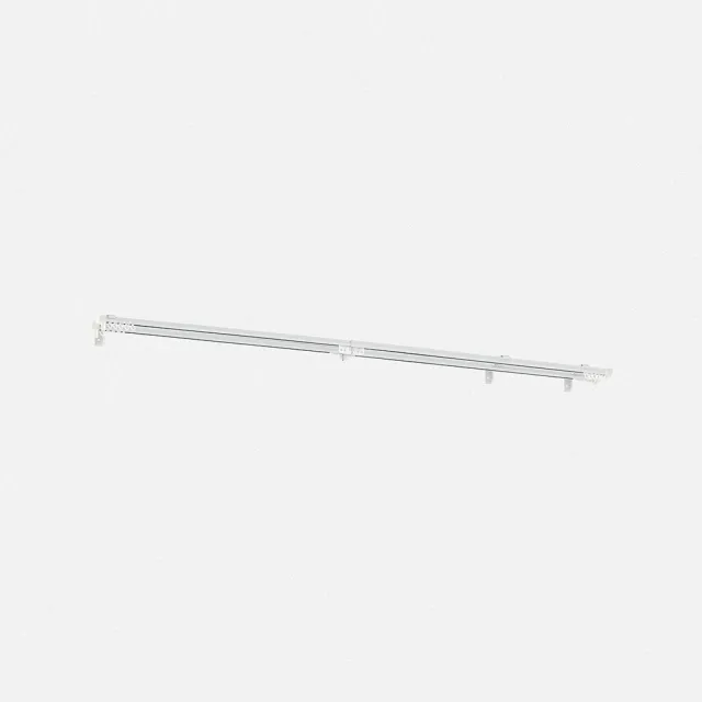 【特力屋】雙軌型手拉式伸縮窗簾軌道 1.21-2.2m