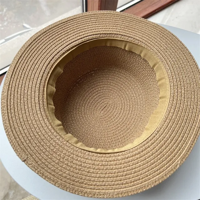 【橘魔法】大人黑蝴蝶結方頂草帽(帽子 遮陽 防曬帽 圓帽 草帽 配件 海邊 夏天)