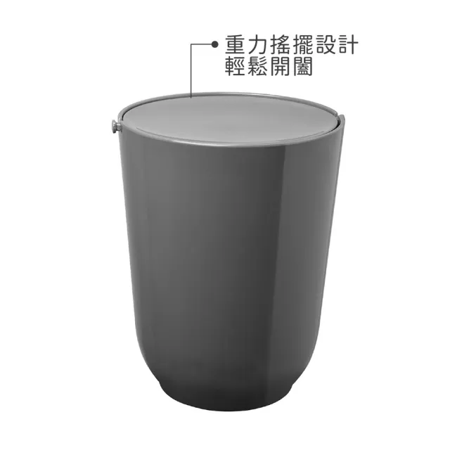 【UMBRA】加拿大 搖擺蓋垃圾桶 昏灰6L / 回收桶 廚餘桶