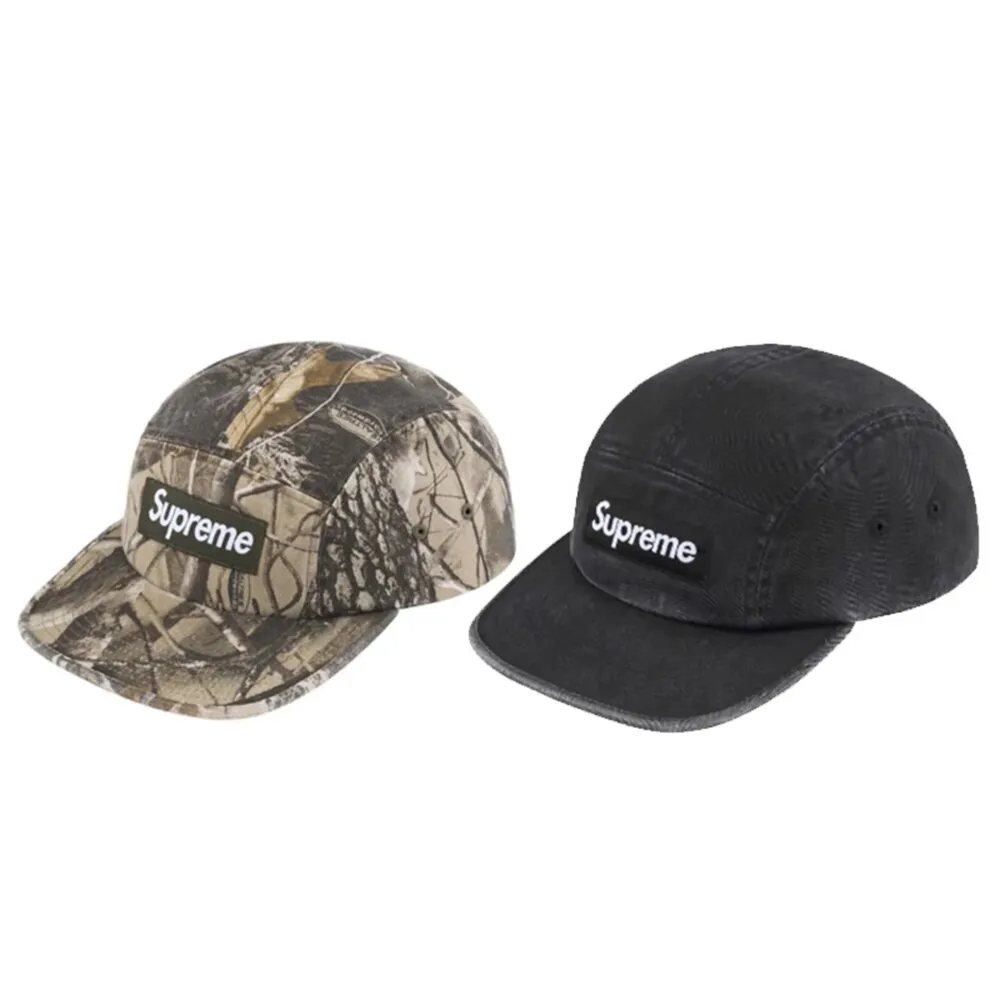 帽子 Supreme Washed Chino Twill Camp Cap 25ss Supreme Washed Chino Twill Camp Cap (SS25) - $48