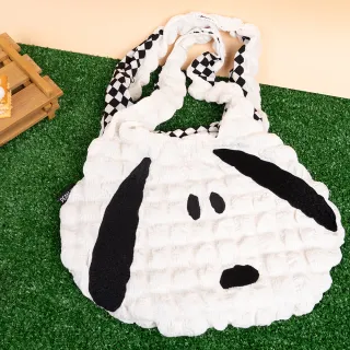 【SNOOPY 史努比】史努比大臉雲朵肩背包
