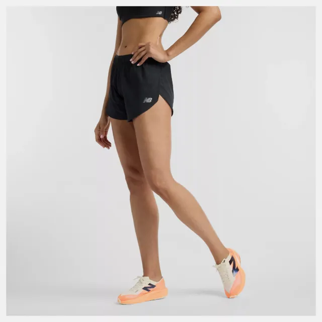 【NEW BALANCE】NB 短褲 女 運動褲 3吋 美規 黑 WS51288BK