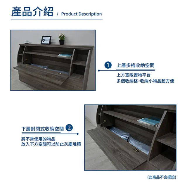 【A FACTORY 傢俱工場】派蒙 簡約收納房間2件組-單大3.5尺(床頭箱+床底)