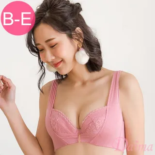 【Daima 黛瑪】現貨出清 軟鋼圈B-E/頂級工藝性感機能內衣/集中/托高/調整型/無副乳/大罩杯/女內衣(豆沙色)