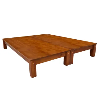 【A FACTORY 傢俱工場】強森 全實木粗腳穩固 床架/床底 雙人5尺