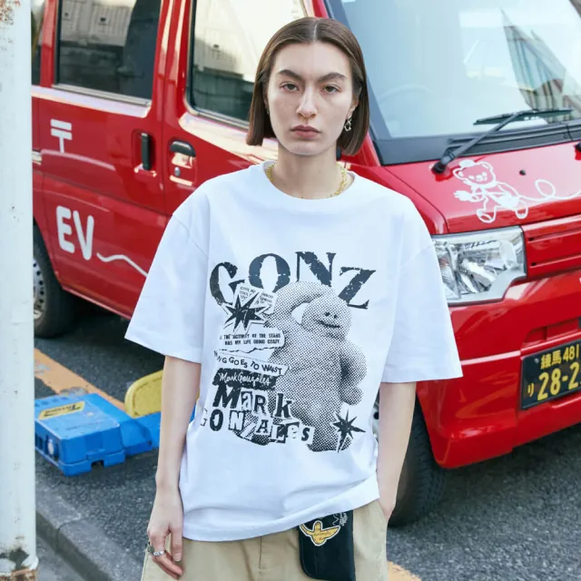 【Mark Gonzales】男女同款 GONZ COLLAGE T恤-白色