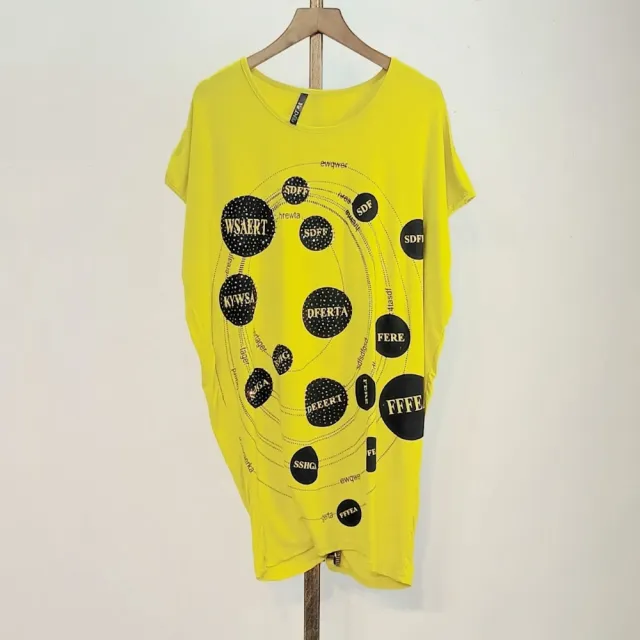 【SuperWands】率性亮彩長版上衣-泡泡袖