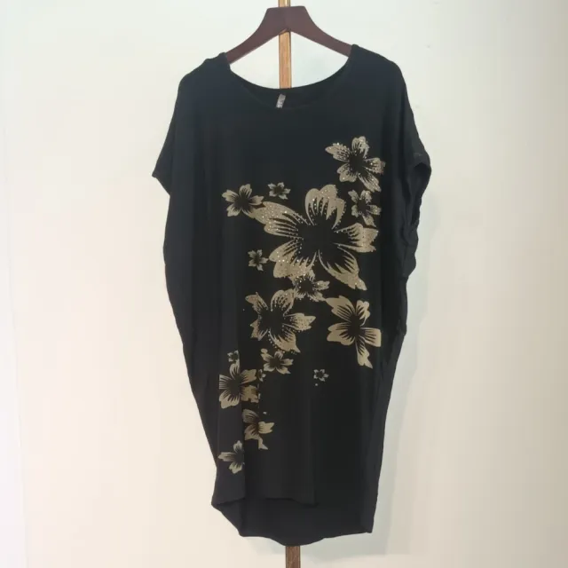 【SuperWands】率性亮彩長版上衣-泡泡袖